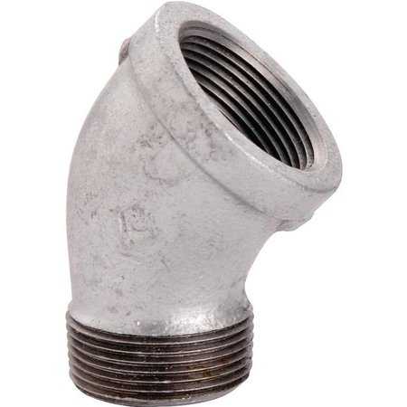 PROSOURCE Exclusively Orgill Street Pipe Elbow, 12 in, Threaded, 45 deg Angle, SCH 40 Schedule PPG121-15